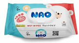 NAO Детские гипоаллергенные влажные салфетки 0+ без спирта на водной основе, 80 шт*уп
